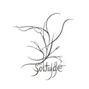 Create a small, stylized, barely legible tattoo that reads "solitude" tattoo design idea