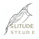 Create a small, stylized, barely legible tattoo that reads "solitude" tattoo design idea