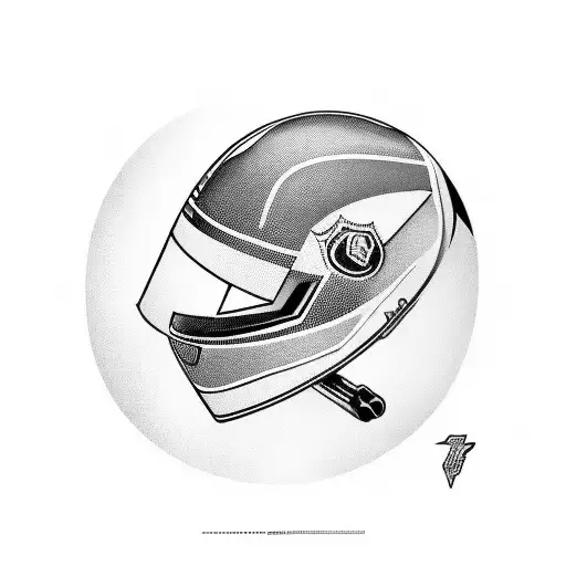 MotoGP helmet with Valentino Rossi's number and signature tattoo design idea