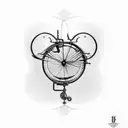 penny farthing tattoo design idea