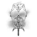 penny farthing tattoo design idea