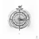 penny farthing tattoo design idea