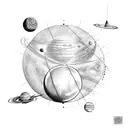 solar system tattoo design idea