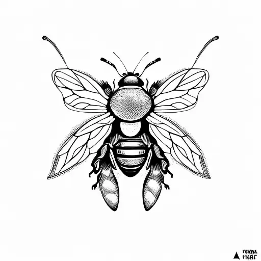 bees on honeycomb tattoo design idea