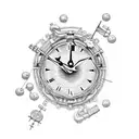 Clock beaded rosary tattoo design idea