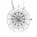 Clock beaded rosary tattoo design idea