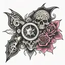 falling in reverse song tattoo design idea