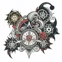 falling in reverse song tattoo design idea