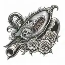 falling in reverse song tattoo design idea