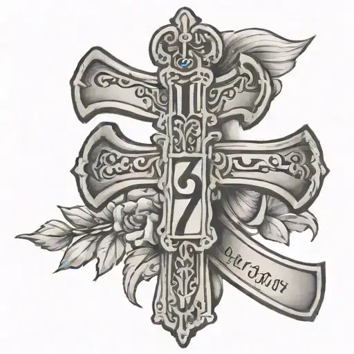 Bible verse 2 timothy 1:7 and a cross tattoo design idea