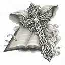 Bible verse 2 timothy 1:7 and a cross tattoo design idea