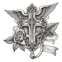 Bible verse 2 timothy 1:7 and a cross tattoo design idea