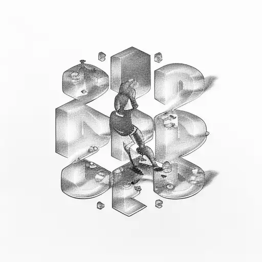 Carter in bubble letters tattoo design idea