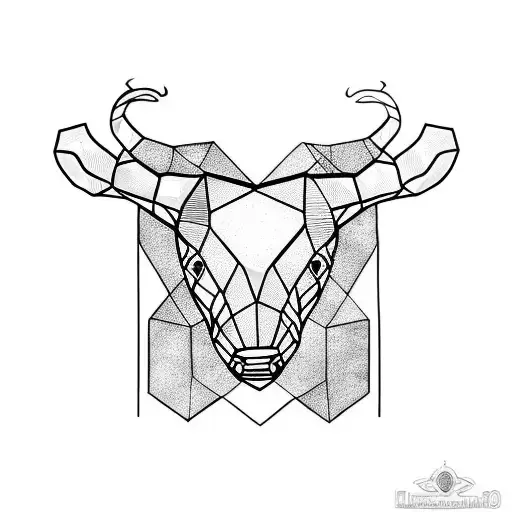 Number 5, Tauro, heart  tattoo design idea