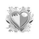 Incorporate a heart-shaped puzzle with pieces representing each family member tattoo design idea