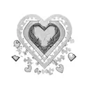Incorporate a heart-shaped puzzle with pieces representing each family member tattoo design idea