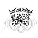 An elegant smoke-filled spiral crown symbolizing your reign as queen tattoo design idea