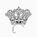 An elegant smoke-filled spiral crown symbolizing your reign as queen tattoo design idea
