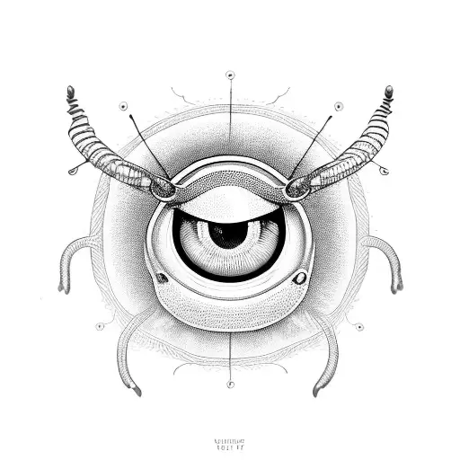 eye beetles tattoo design idea