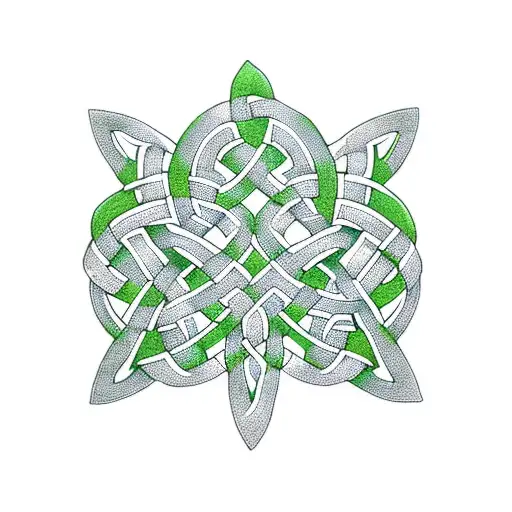 Celtic Knot shaped like a shamrock tattoo design idea
