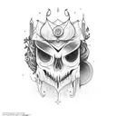 high priestess witch  tattoo design idea