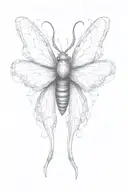 moth drawn to a flame like wings tattoo design idea