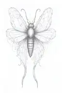 moth drawn to a flame like wings tattoo design idea