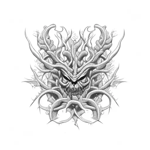 thorny tendrils, number 23 tattoo design idea