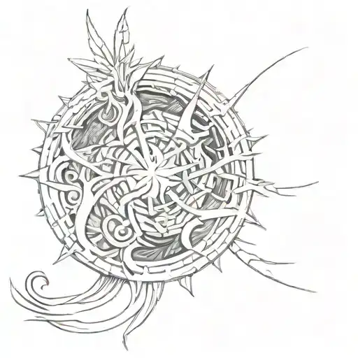omni present tattoo design idea