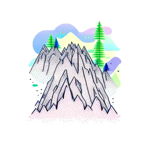 climbing mountain tattoo design idea