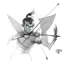 Avatar the legend of aang mixed with archery tattoo design idea