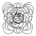 Peony tattoo design idea