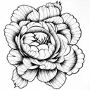 Peony tattoo design idea