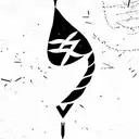 arrow pointing down with "Laura Sofia" in ogham writing as the feathers and 2 points on the arrow at the bottom tattoo design idea