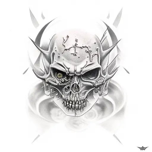 undead skin arm  tattoo design idea