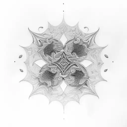 natural fractal tattoo design idea