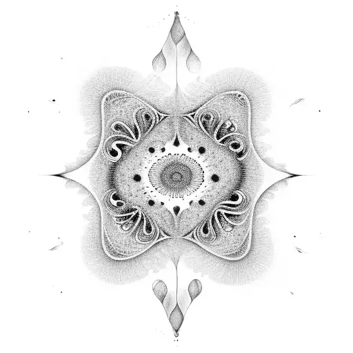 natural fractal tattoo design idea