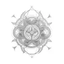 natural fractal tattoo design idea