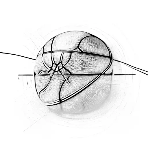 A basketball spinning on top of a globe, with airplane trails circling around it tattoo design idea