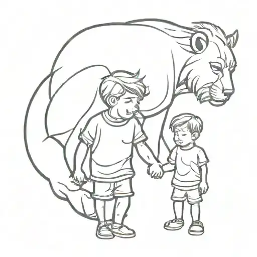 strength of father and son matching tattoos tattoo design idea