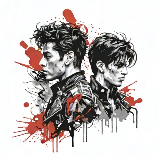 prince and princess are siblings. Luca and Abel tattoo design idea