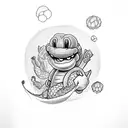 yoshi carrying plantains tattoo design idea