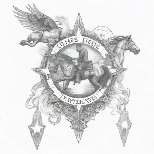 full circle, horse, 911 dispatcher, education traveling perseverance tattoo design idea