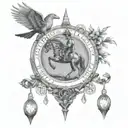 full circle, horse, 911 dispatcher, education traveling perseverance tattoo design idea