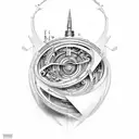 scroll with 18-04-1983 tattoo design idea