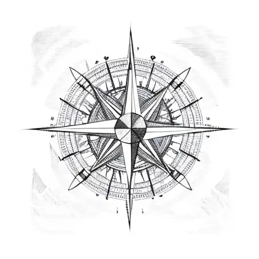 Pacific Northwest compass tattoo design idea