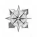 Pacific Northwest compass tattoo design idea