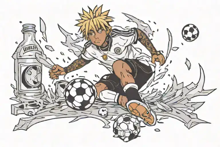 soccer, juice wrld, welding  tattoo design idea