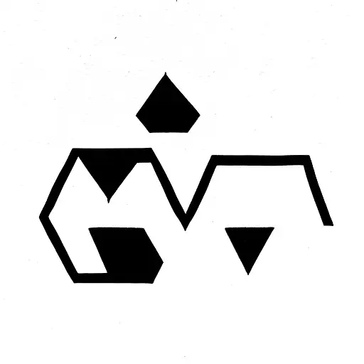 hexagon, crow tattoo design idea