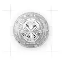 A circuit board design with a bowling ball and pins incorporated tattoo design idea